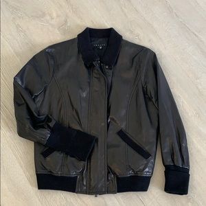 Theory Leather Bomber jacket